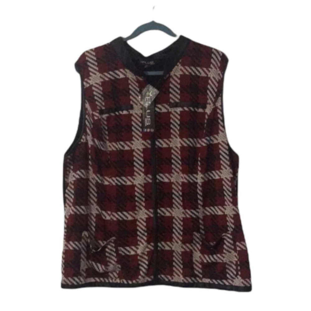 Plus Moda 3X Zippered Vest